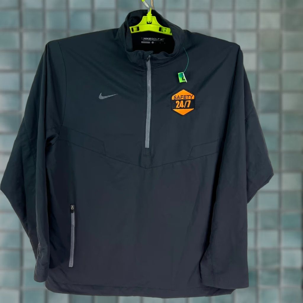 Nike Nike Golf Dri Fit Long Sleeve 1/4 Zip Jacket Men L Black Golf Nike Dri-Fit Mid-Length Solid Long Sleeve Pullover Jacket Mens 24/7 Size US L / EU 52-54 / 3 - 1 Thumbnail