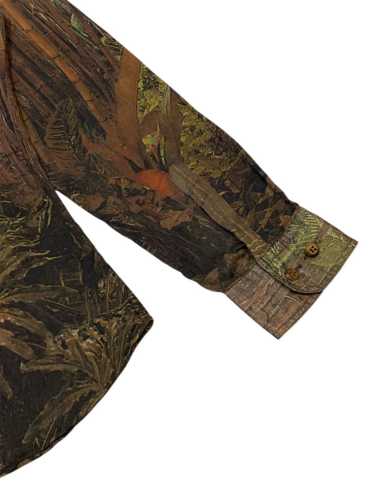 Vintage 90s D&G Safari Print Paper Thin Button Ups Shirt