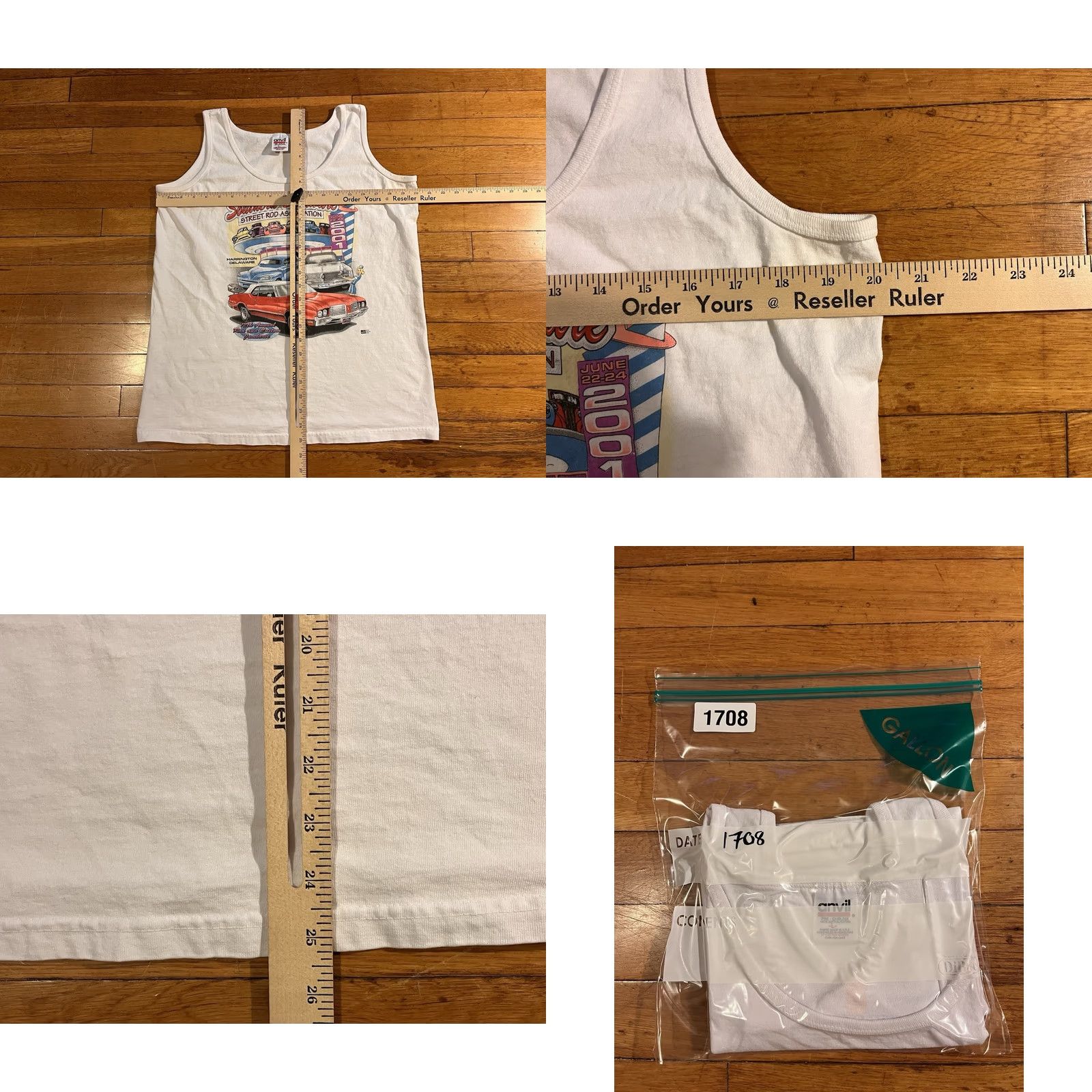 Anvil VINTAGE Anvil Tank Top White Men’s Large Polo? (No, use Nike? Wait) Size US L / EU 52-54 / 3 - 8 Thumbnail
