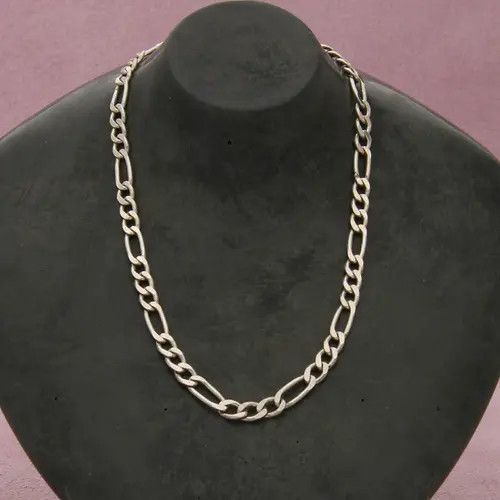 Sterling Silver sterling silver mens italy 3mm figaro chain necklace 20in Size ONE SIZE - 8 Thumbnail