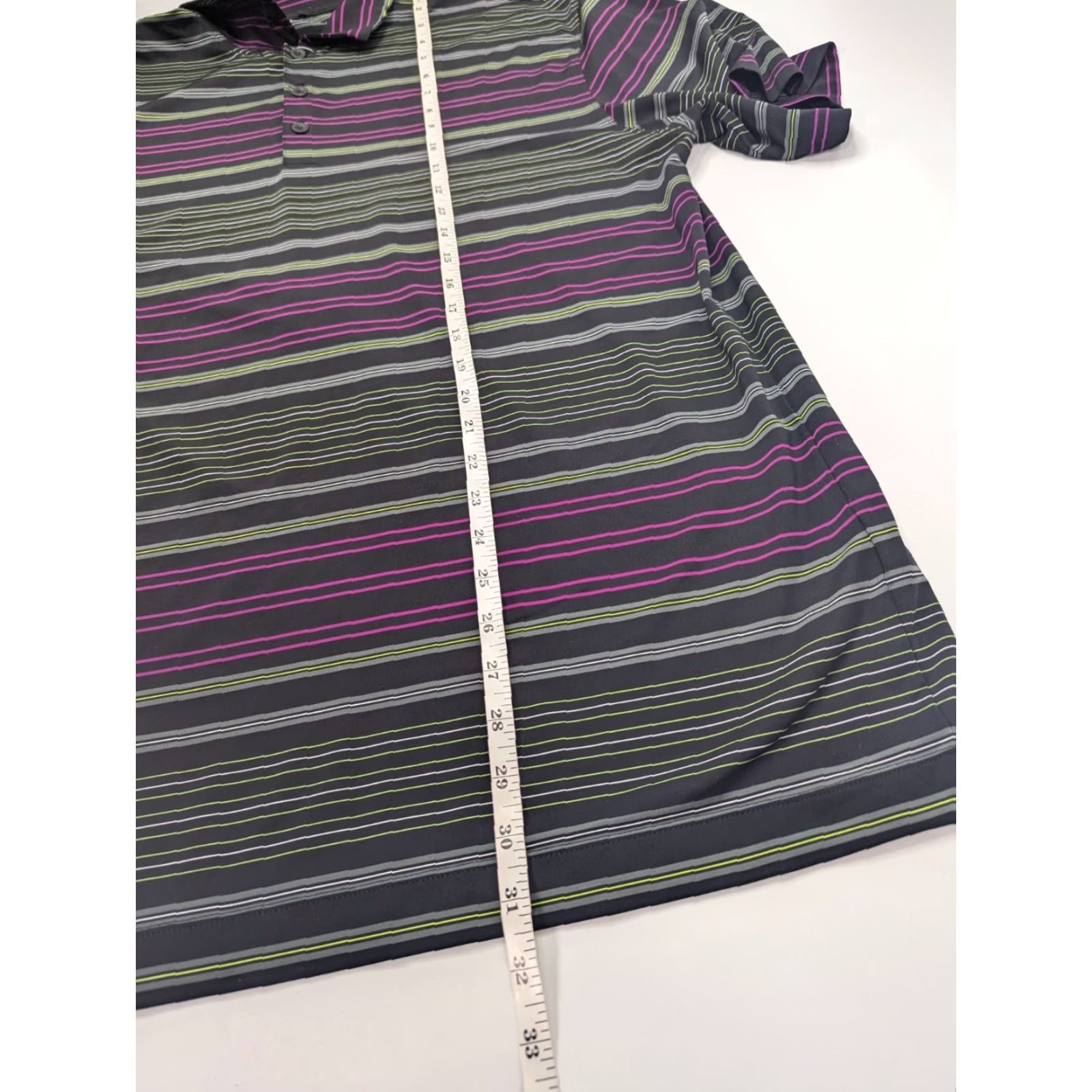 Nike Nike Golf Polo Shirt Short Sleeve Dri-Fit Stripe Black 360183-010 Men's Large Size US L / EU 52-54 / 3 - 4 Thumbnail