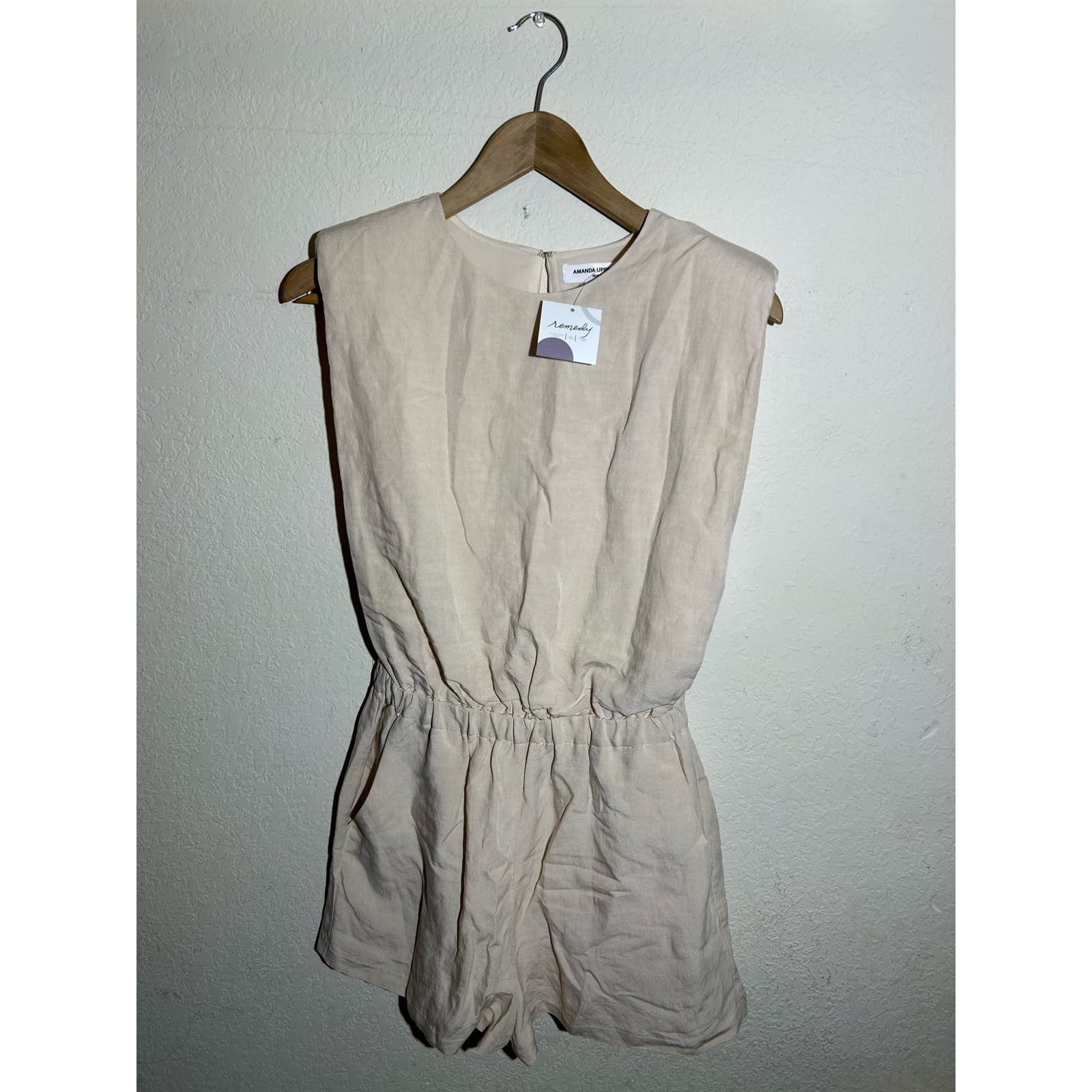 Amanda Uprichard Amanda Upruchard Beige Sleeveless Romper Size Small Size 27" / US 4 / IT 40 - 3 Thumbnail