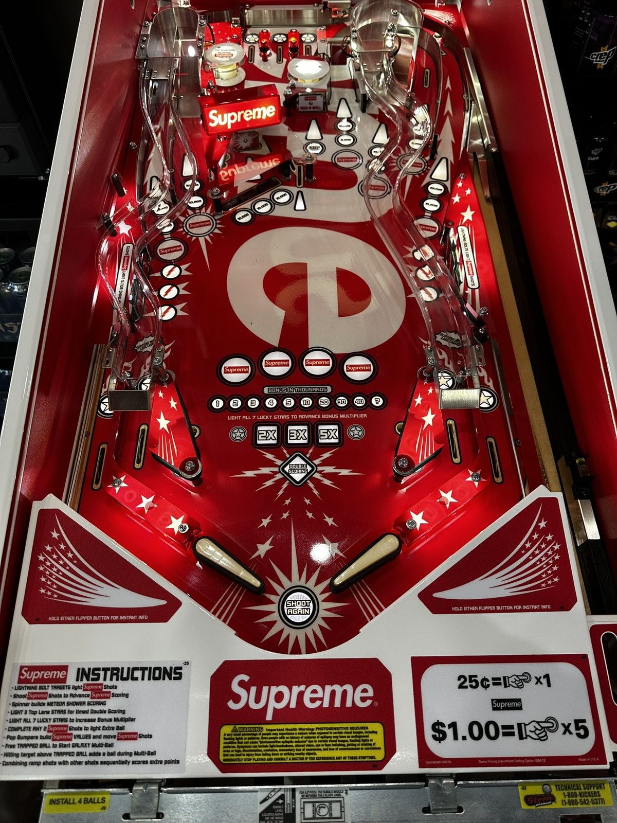 Supreme Supreme X Stern Pinball Machine Size ONE SIZE - 1 Thumbnail