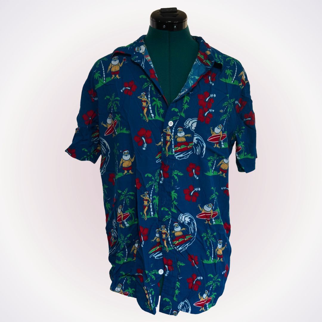 Tipsy Elves Tipsy Elves Surfing Santa Hawaiian Shirt | Sz M Size US M / EU 48-50 / 2 - 1 Thumbnail