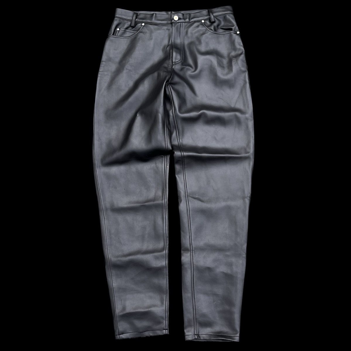 Other Vintage Morbid Threads Leather Jeans Size 36 Grunge Goth Size US 36 / EU 52 - 1 Thumbnail