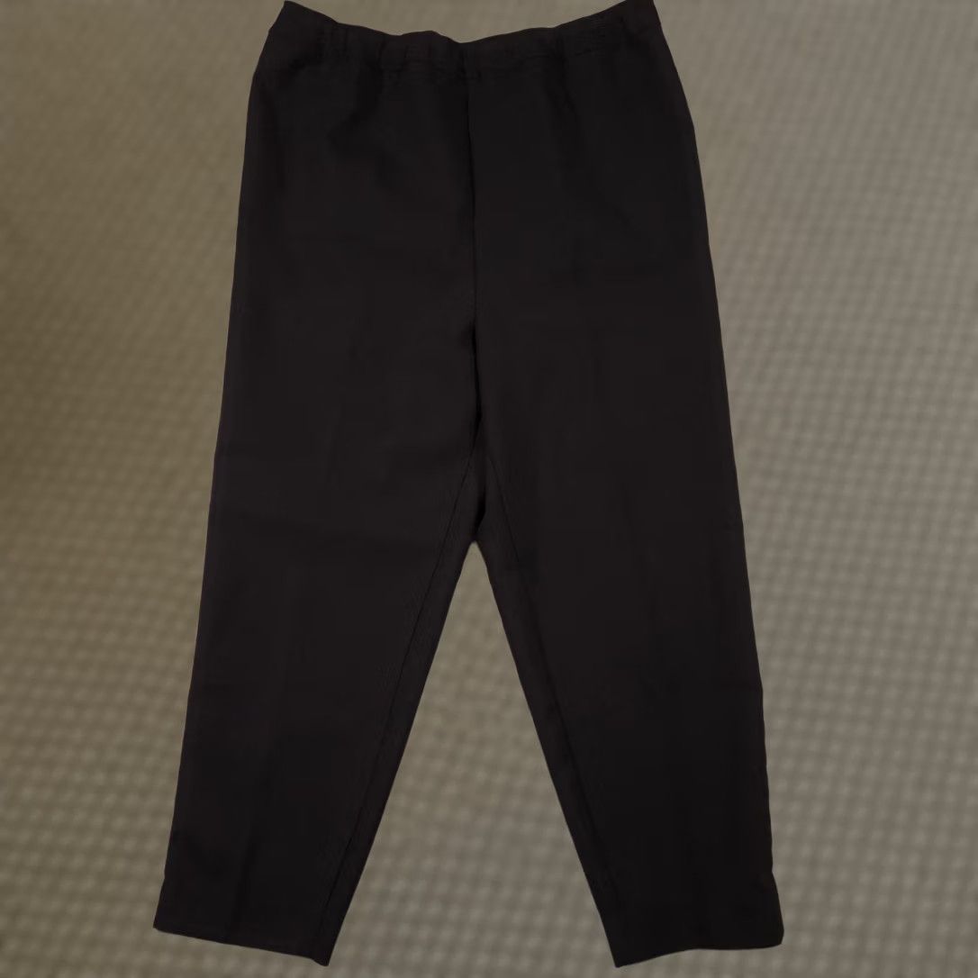 Levi's Levis Bend Over Dress Pants 20 Black Crepe Pull On Relaxed Work Career Womens Size 42" / US 20 - 1 Thumbnail