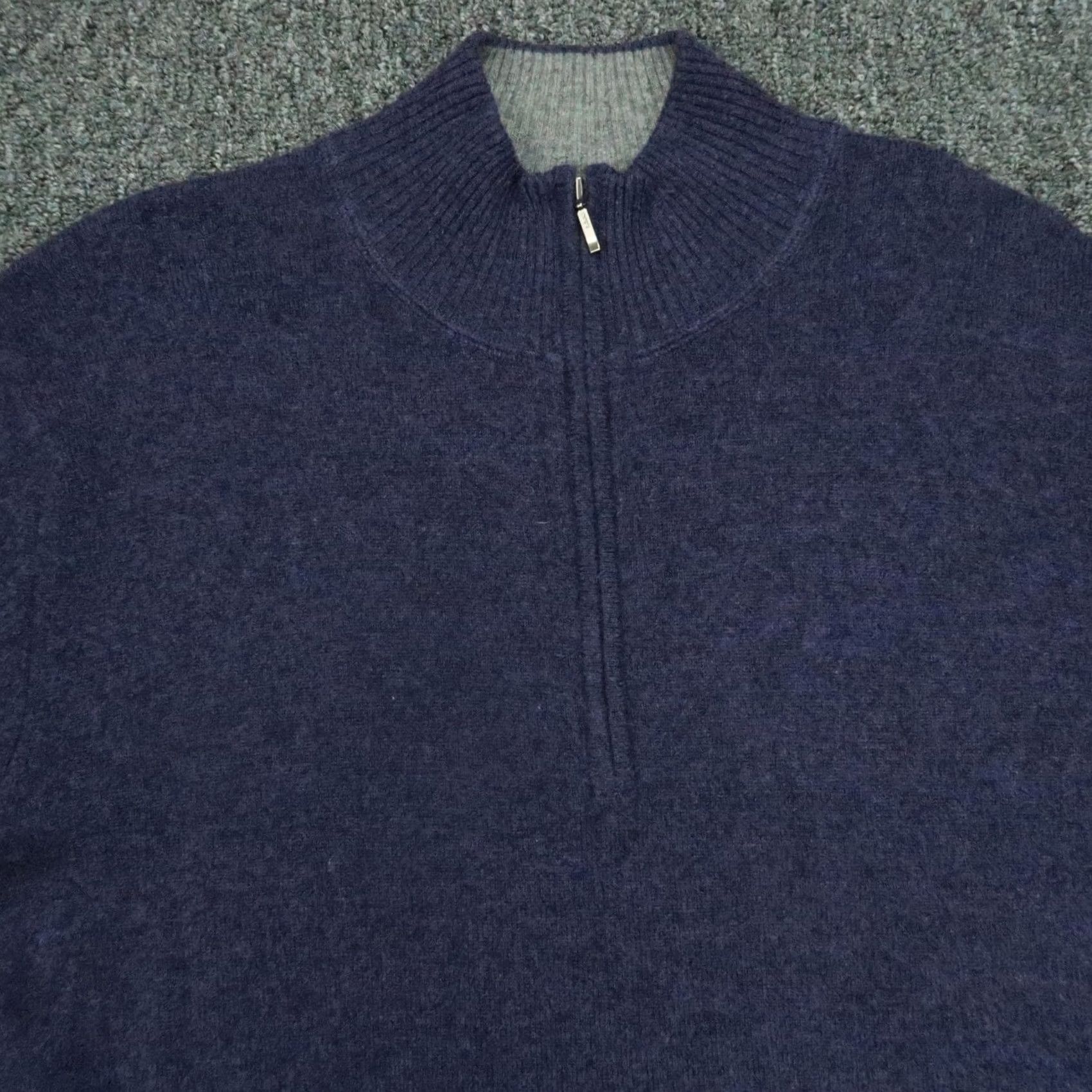 Neiman Marcus VINTAGE Neiman Marcus Sweater Mens L Purple Quarter Zip 100% Cashmere Knit Jumper Size US L / EU 52-54 / 3 - 2 Thumbnail