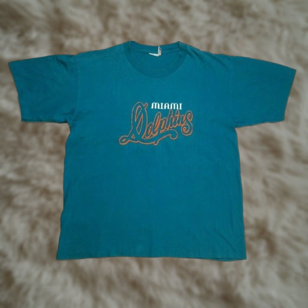 NFL NFL Miami Dolphins Men's Tee Green Large T-Shirt 100% Cotton Crew Neck Short Sleeve Size L Size US L / EU 52-54 / 3 - 1 Thumbnail