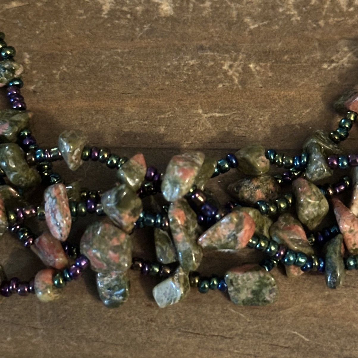 Other Multi strand Unakite bead necklace and earrings set Size ONE SIZE - 3 Thumbnail