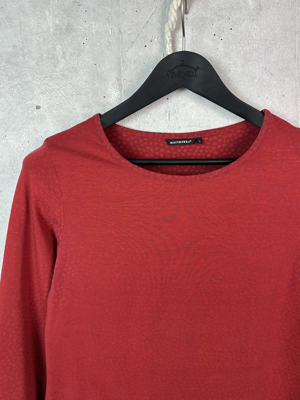 Marimekko Marimekko Red Polka Dot Long Sleeve Women’s Cotton Jumper Size L / US 10 / IT 46 - 2 Thumbnail