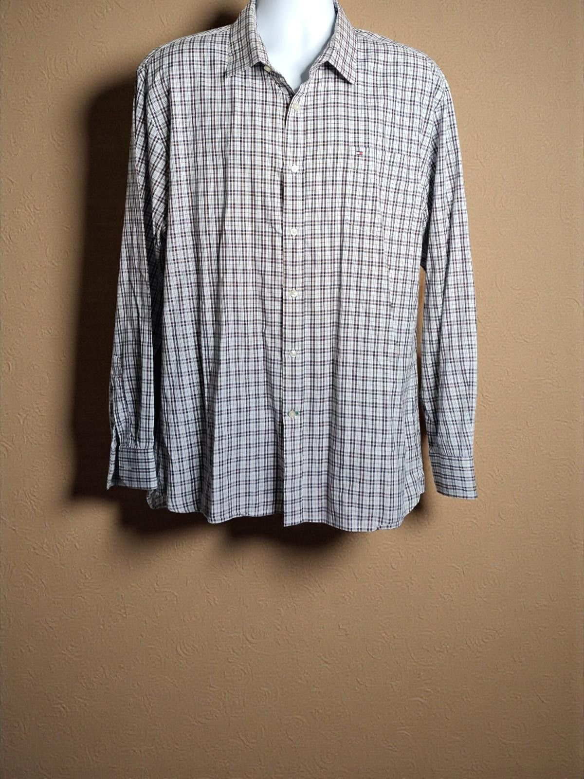 Tommy Hilfiger Tommy Hilfiger Custom Fit XL 2Ply Button-Up Shirt Size US XL / EU 56 / 4 - 3 Thumbnail