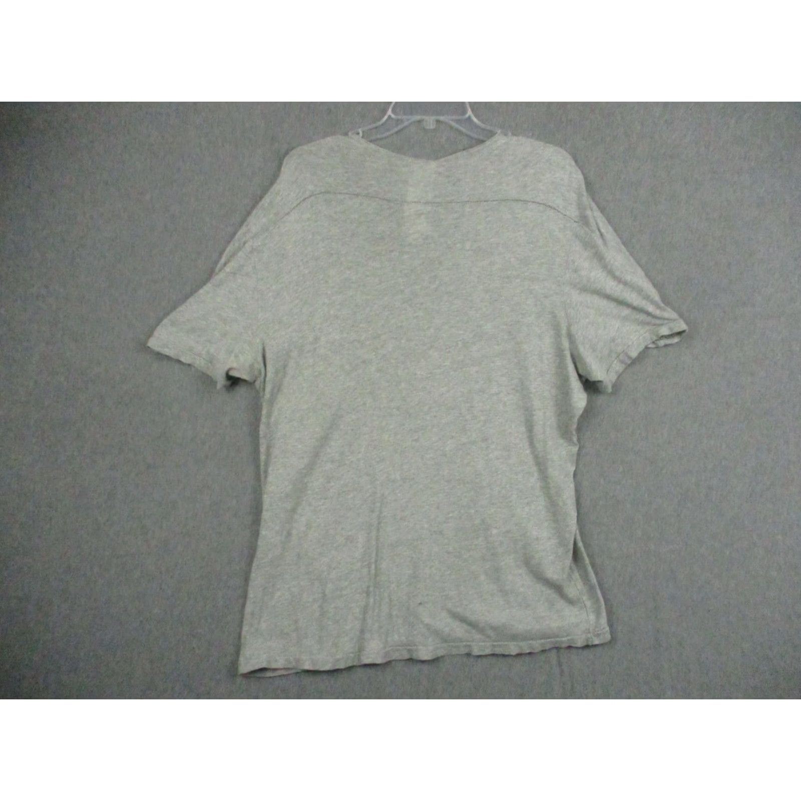 Vintage VINTAGE Ever Henley Shirt Mens XL Gray Heather Short Sleeve Pocket Raw Edge Casual Size US XL / EU 56 / 4 - 6 Thumbnail