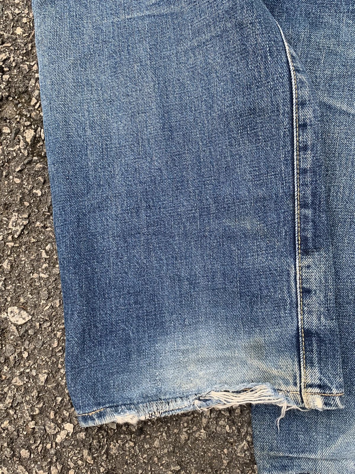 Jean × Kamakura Kamakura Red Button Fly Japanese Selvedge Distressed Denim🎌 Size US 33 - 24 Thumbnail