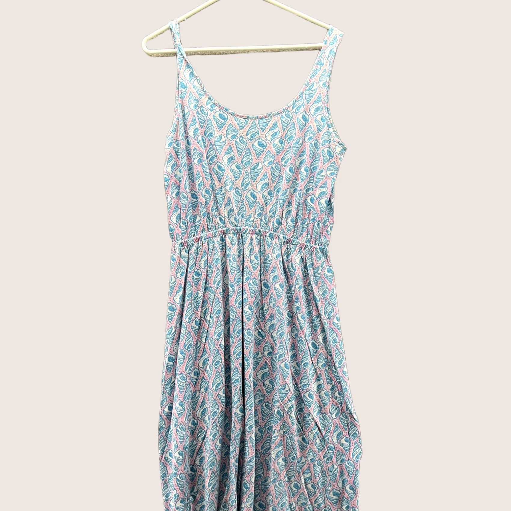 Lilly Pulitzer Lilly Pulitzer Dress Womens Medium Blue Paisley Scoop Neck Maxi Sundress Jersey Size M / US 6-8 / IT 42-44 - 1 Thumbnail