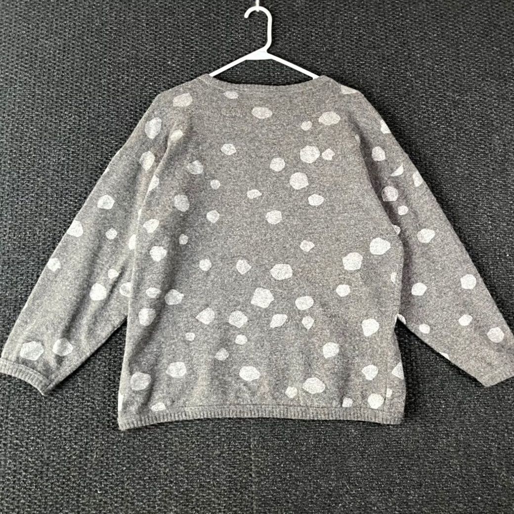 Anne Klein VINTAGE Anne Klein Sweater Gray 100% Wool Polka Dot Womens Medium Size M / US 6-8 / IT 42-44 - 8 Thumbnail