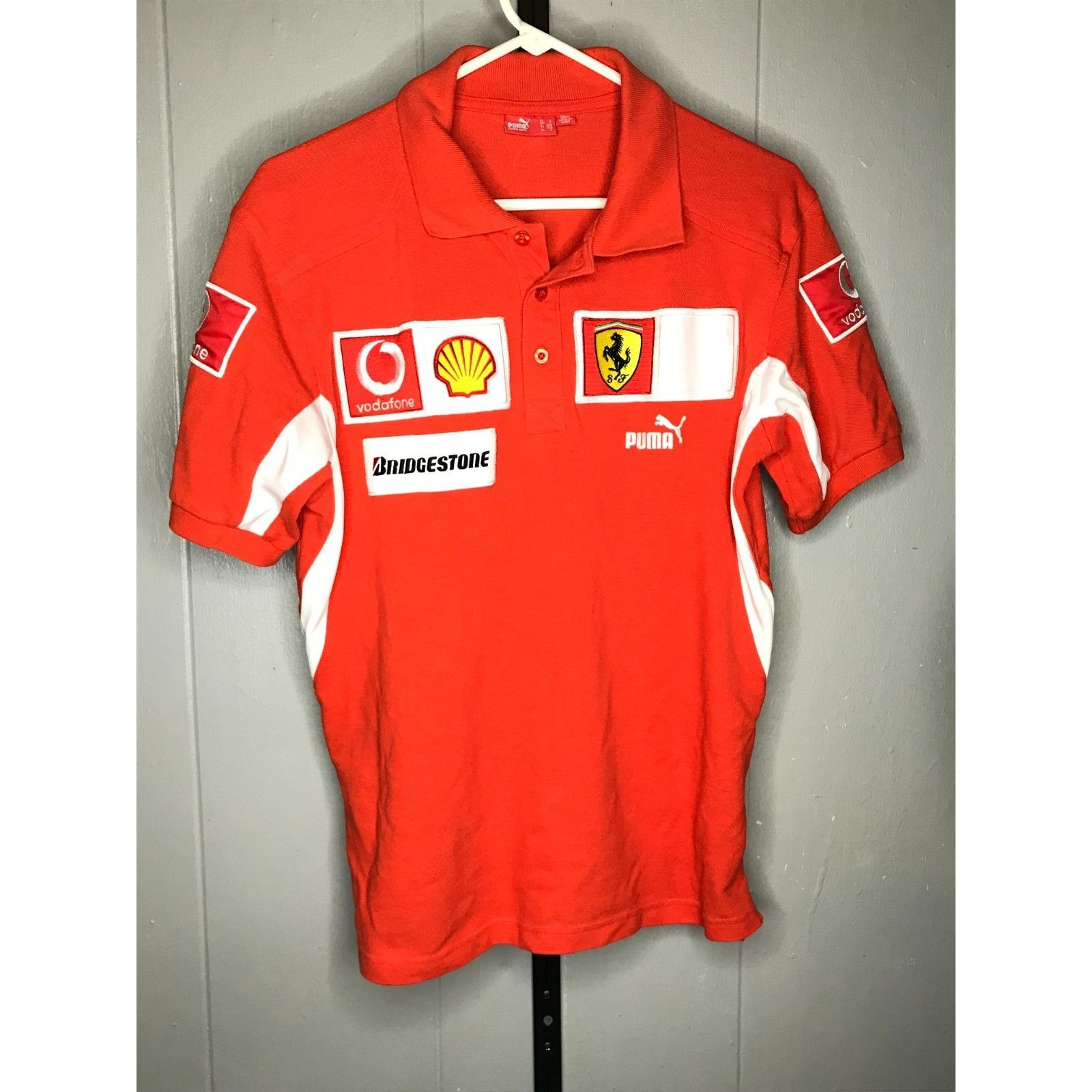Ferrari × Puma Vtg Puma Ferrari Sponsored Polo Shirt Mens SM Bridgestone Pa Size US S / EU 44-46 / 1 - 1 Thumbnail