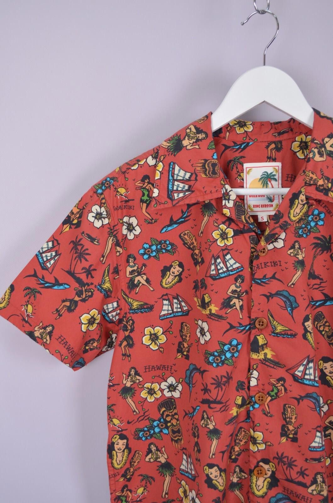 Designer King Kerosin Tattoo Hawaii Island Palms Beach Shirt Size S Size US S / EU 44-46 / 1 - 3 Thumbnail