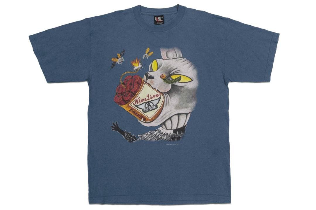 Band Tees 90's Aerosmith 「Nine Lives」ツアー Tシャツ Size US L / EU 52-54 / 3 - 1 Thumbnail