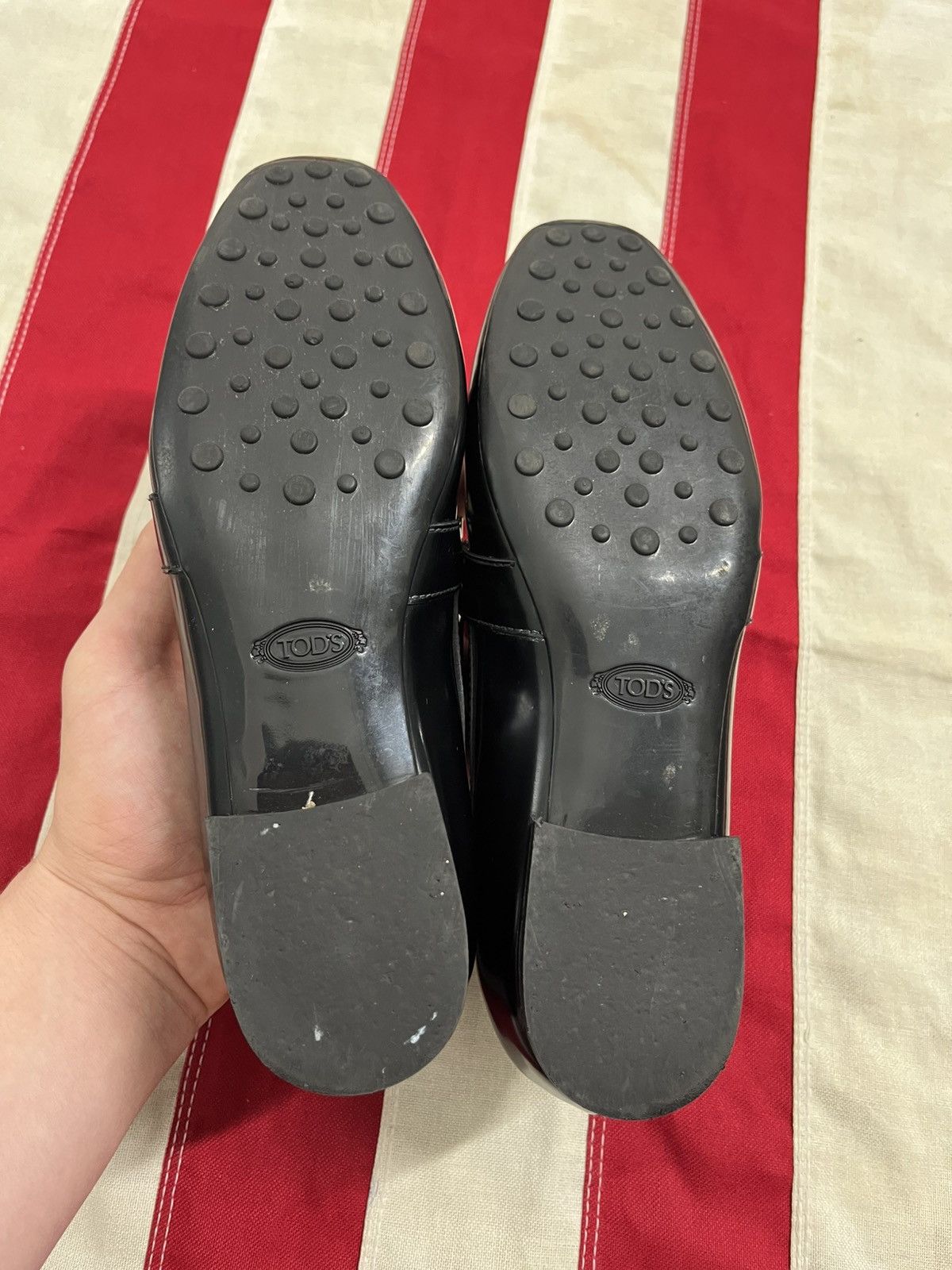 Tod's TOD'S Black Leather Backless Loafers Silver Hardware Size 38 Size US 7 / IT 37 - 6 Thumbnail