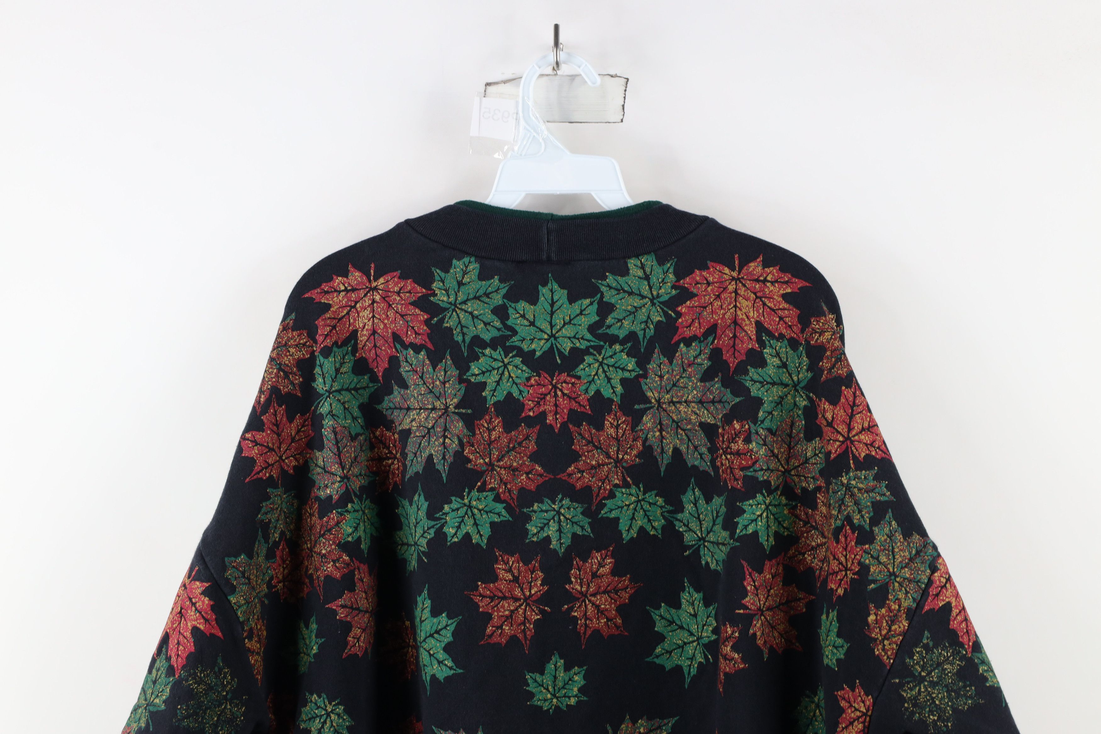 Vintage Vintage 90s Streetwear Fall Leaf All Over Print Sweatshirt Size XXL / US 16-18 / IT 52-54 - 10 Thumbnail