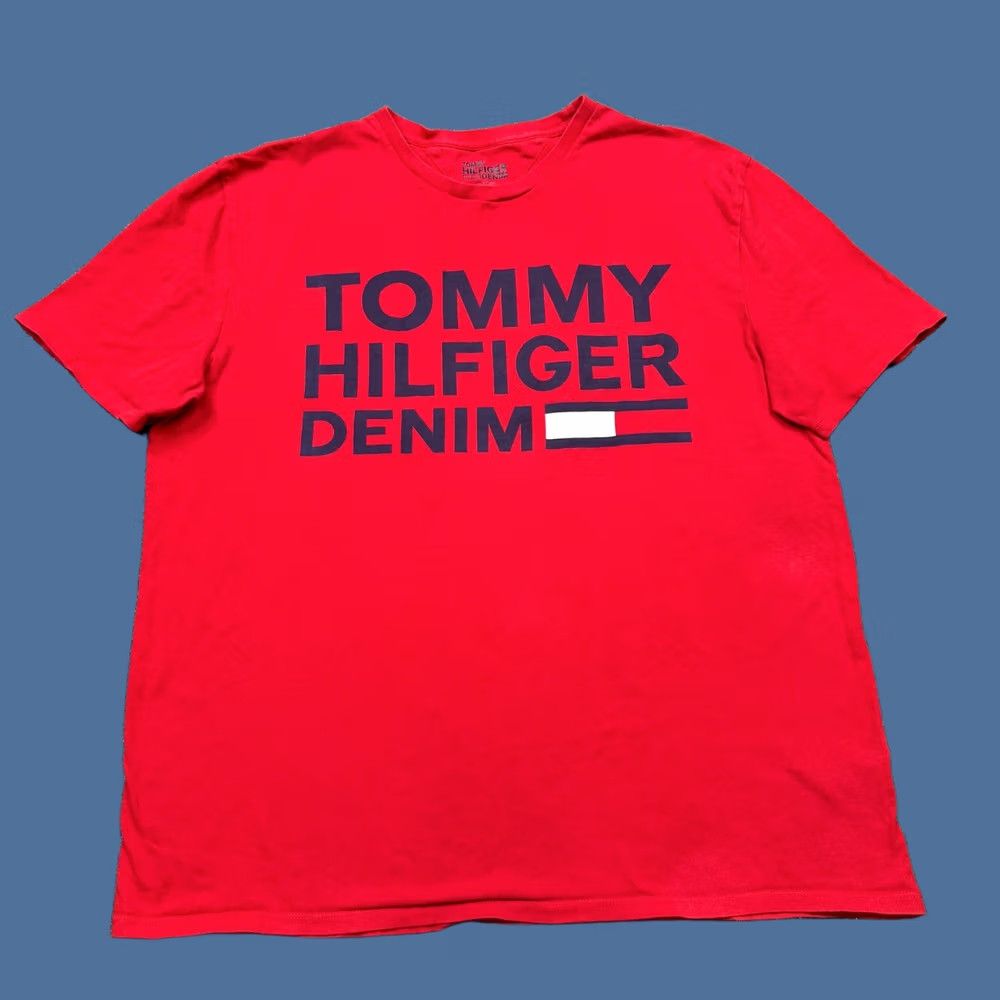 Tommy Hilfiger Tommy Hilfiger T-Shirt Men's XL Red Short Sleeve Crew Neck Logo Casual Tee Size US XL / EU 56 / 4 - 1 Thumbnail
