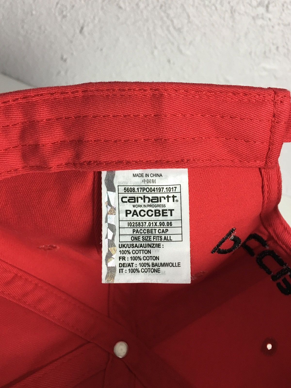 Carhartt × PACCBET hat CARHARTT WIP x PACCBET cap y2k rassvet skate skateboard Size ONE SIZE - 10 Thumbnail