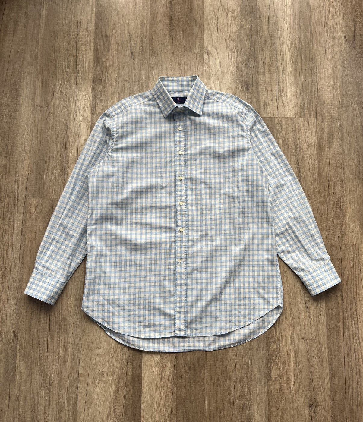 Etro × Vintage Etro Plaid Shirt Blue Men's Size 44 Size US S / EU 44-46 / 1 - 1 Thumbnail