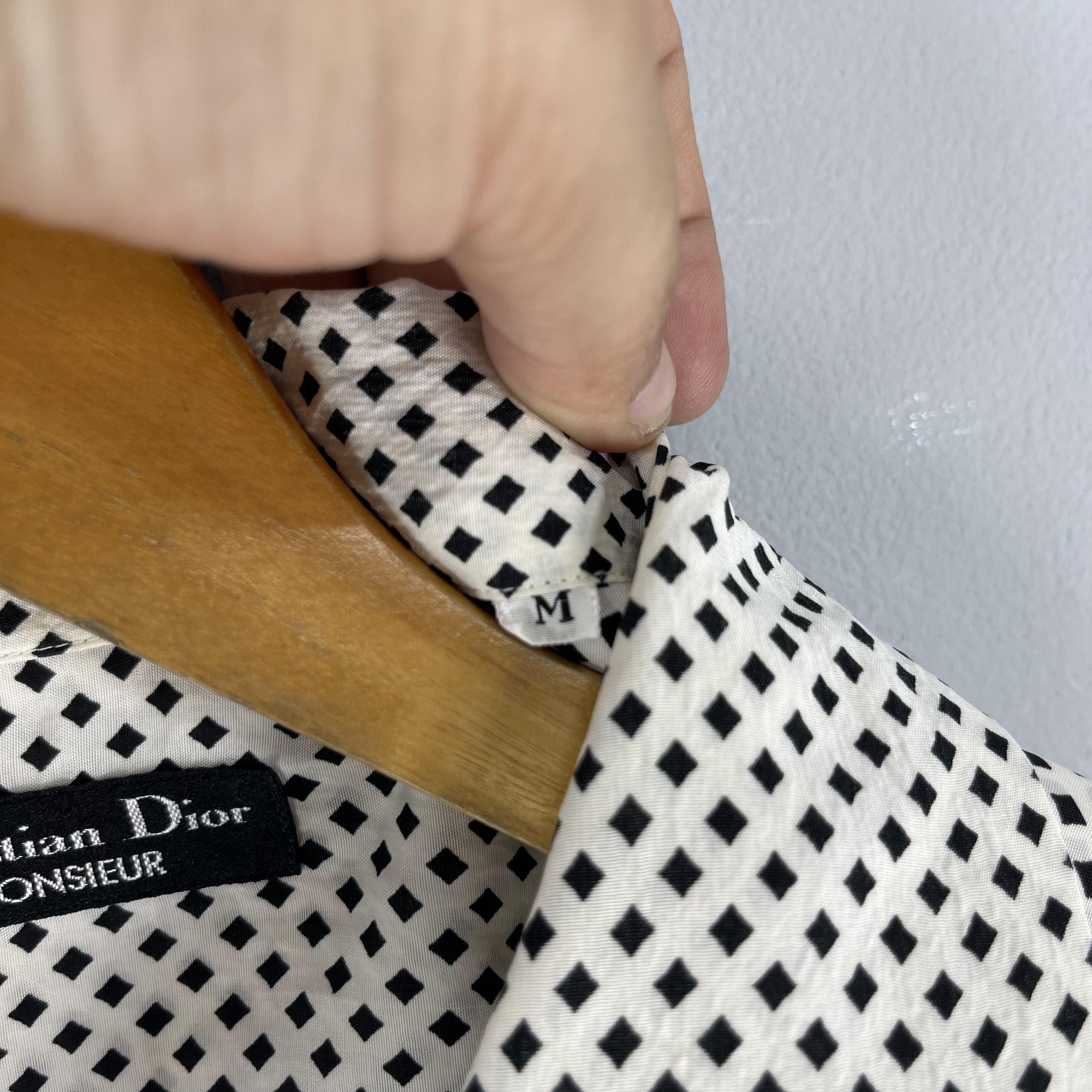 Christian Dior Monsieur Vintage CHRISTIAN DIOR Abstract Monogram Polyester Shirt Size M / US 6-8 / IT 42-44 - 5 Thumbnail