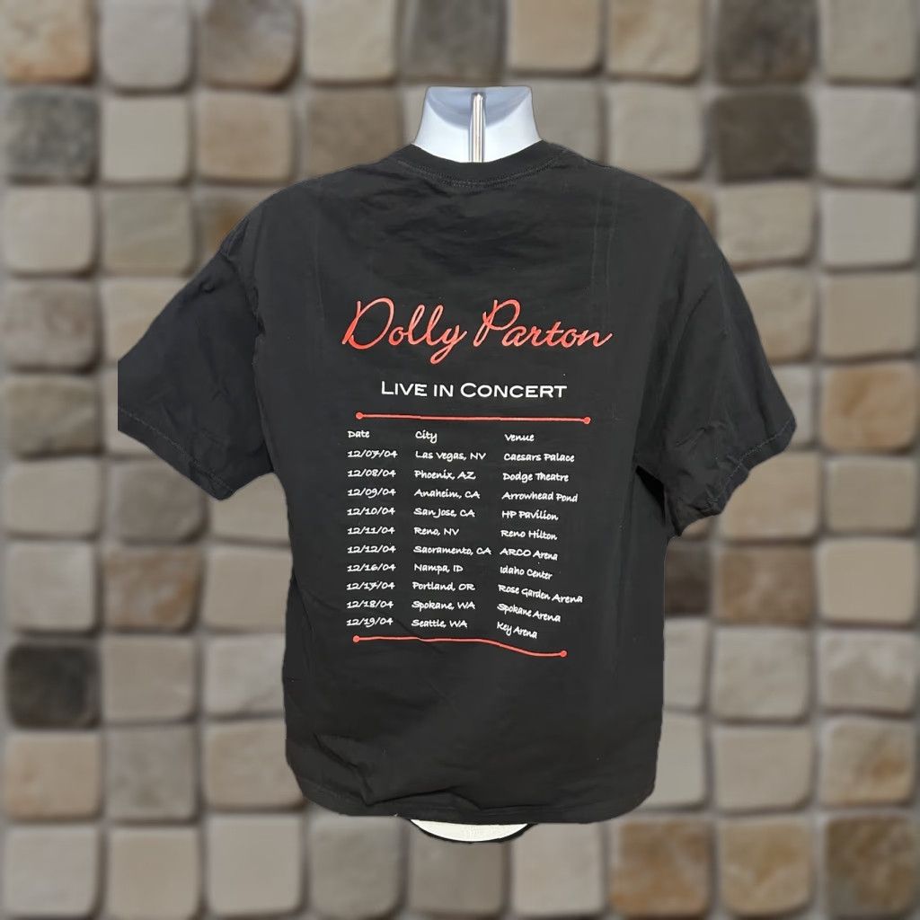 AAA VINTAGE Dolly Parton Shirt Men XL Black Short Sleeve AAA Logo Graphic Parton 2004 Live In Convert T-Shirt Size US XL / EU 56 / 4 - 1 Thumbnail