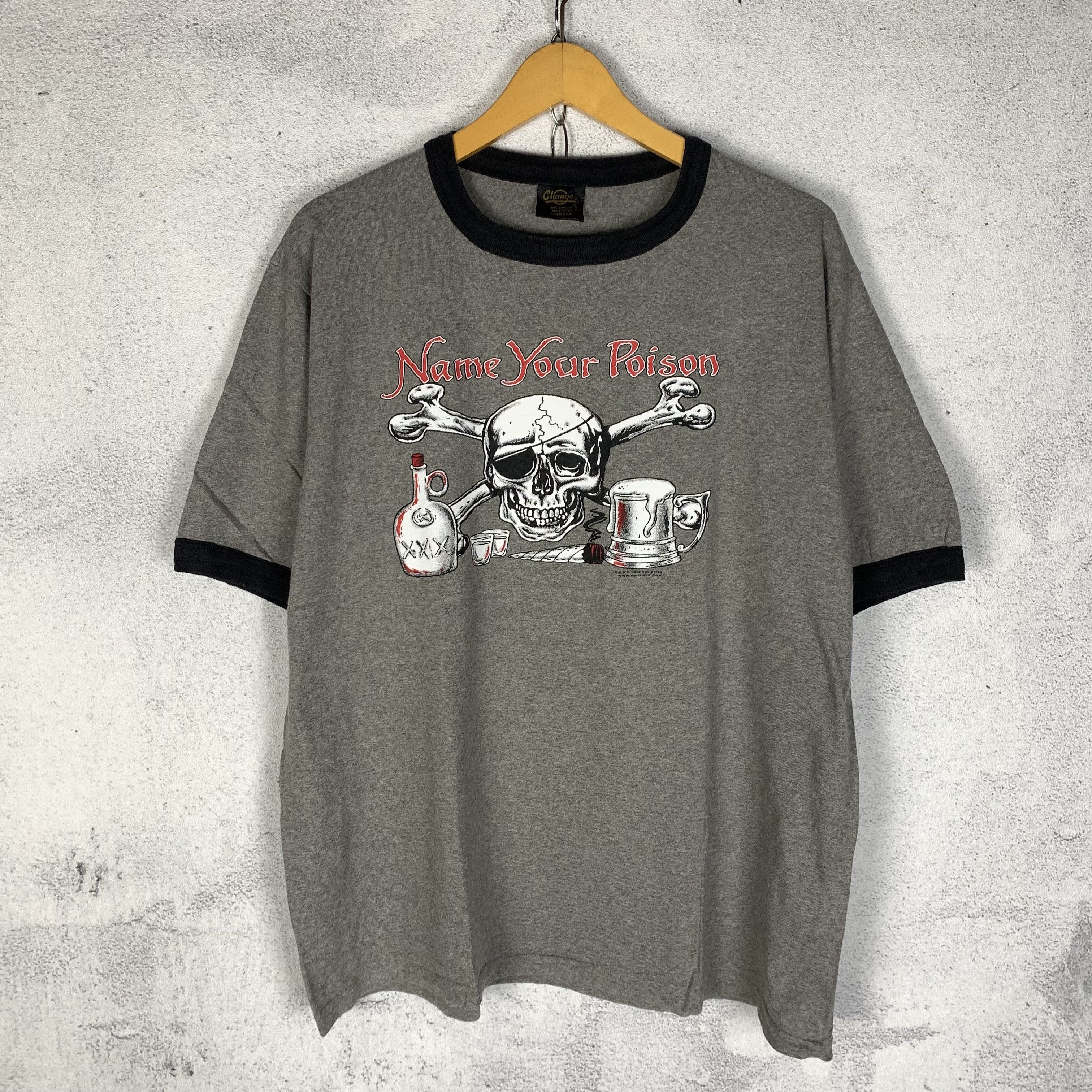 Vintage Vintage Poison Ringer Tshirt Size US XL / EU 56 / 4 - 1 Thumbnail
