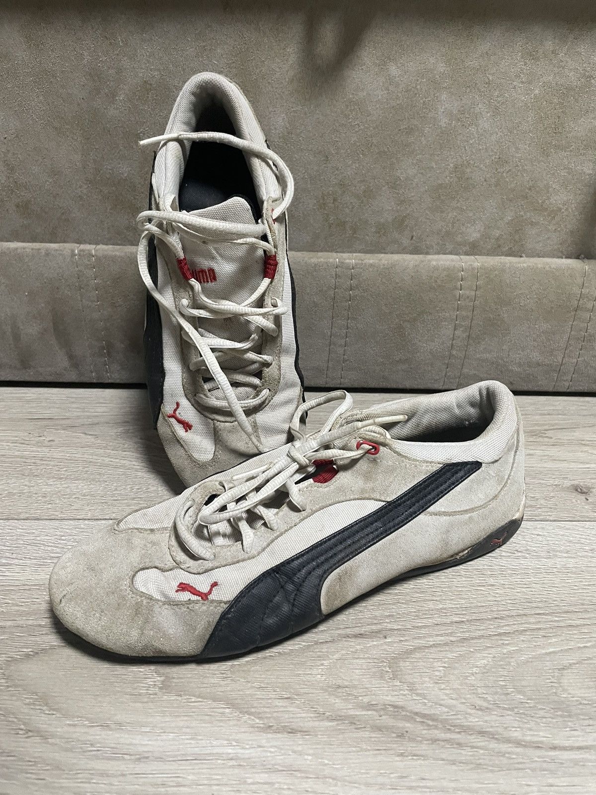 Puma × Vintage Vintage 00s Puma Drift Cat White Speecat Sneakers Y2K Racing Size US 8.5 / EU 41-42 - 1 Thumbnail