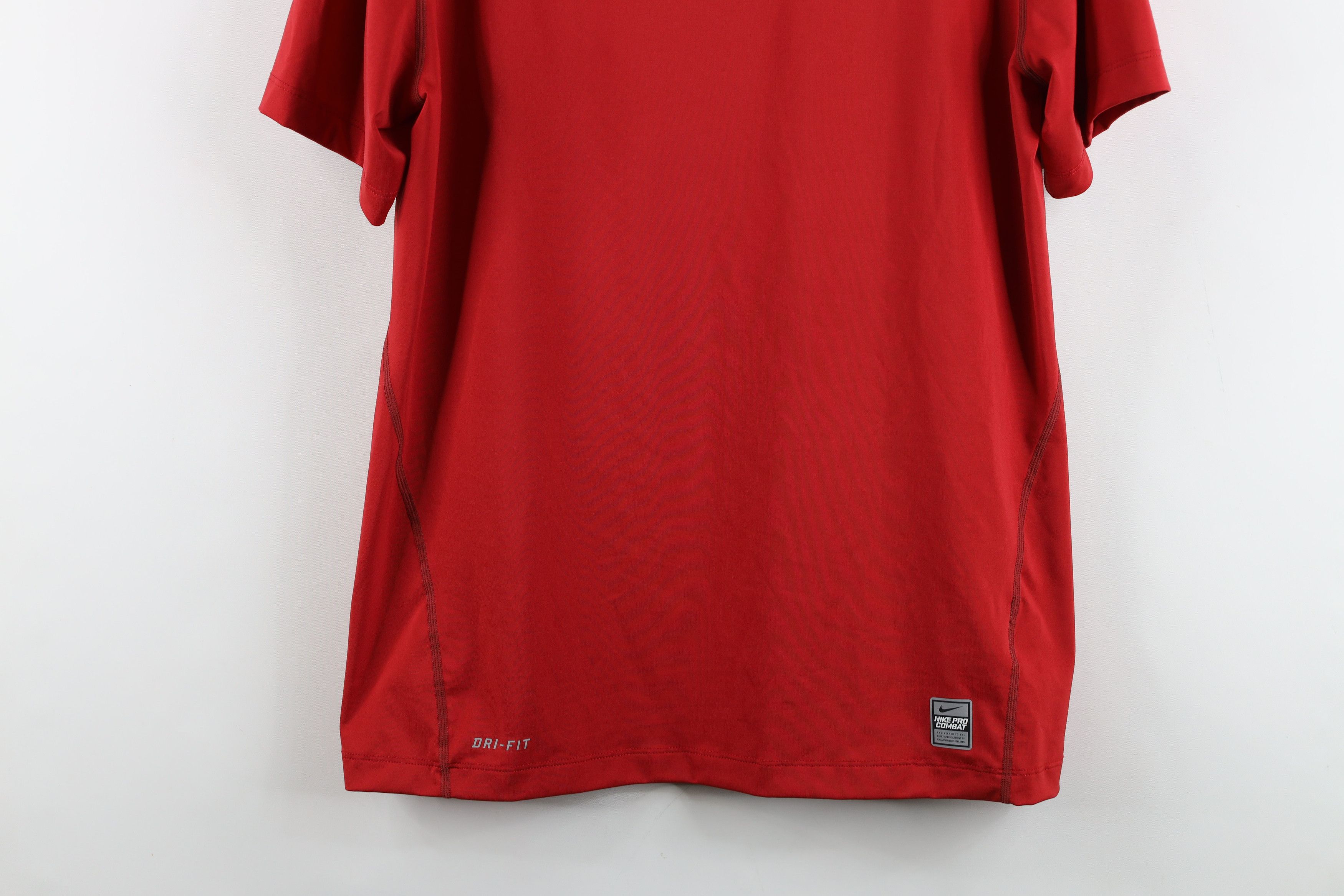 Nike Nike Pro Combat Compression Training Gym T-Shirt Red Size US L / EU 52-54 / 3 - 3 Thumbnail