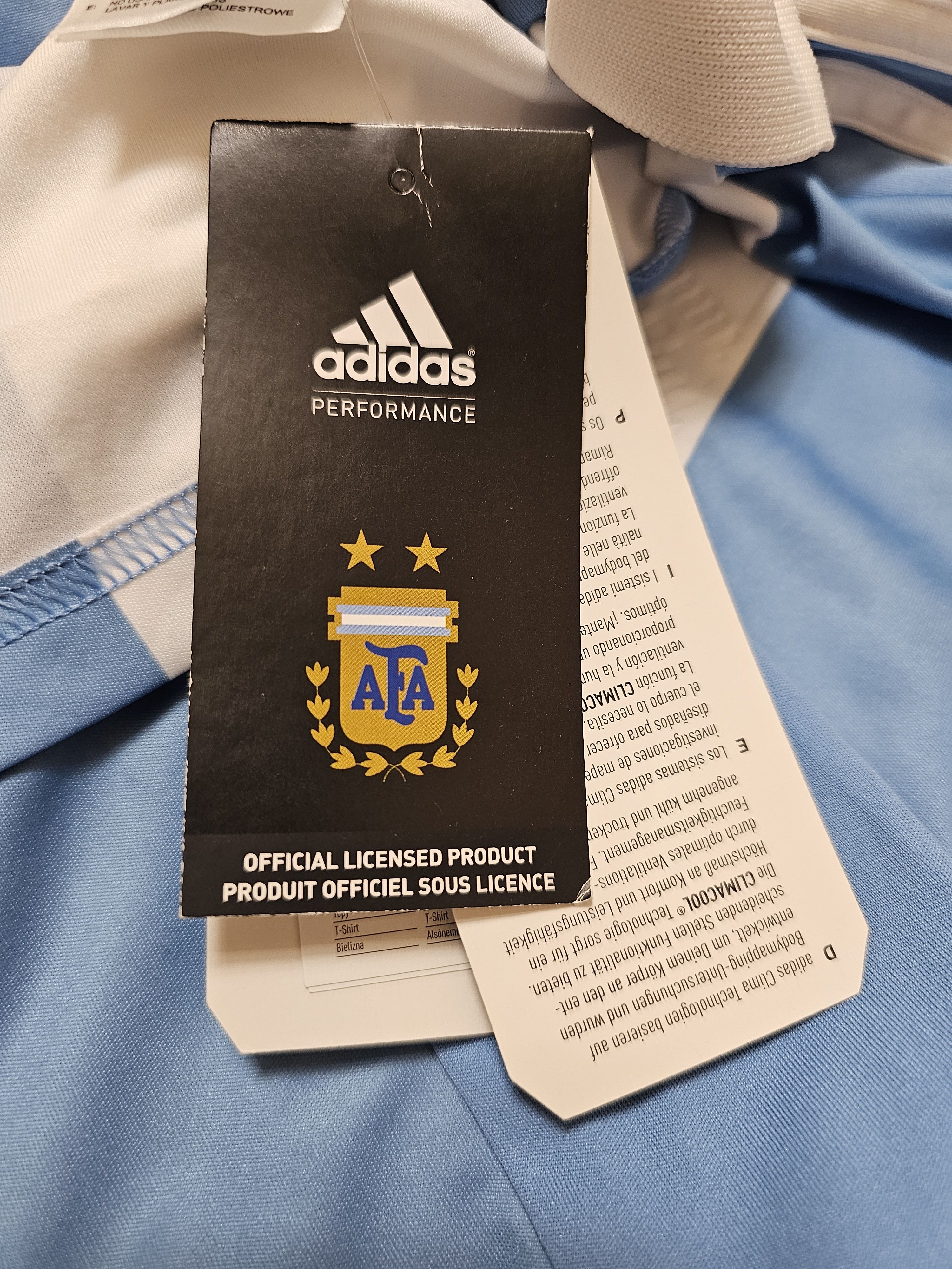Adidas × Vintage ARGENTINA 2011 2013 HOME FOOTBALL SHIRT SOCCER JERSEY Size US L / EU 52-54 / 3 - 6 Thumbnail