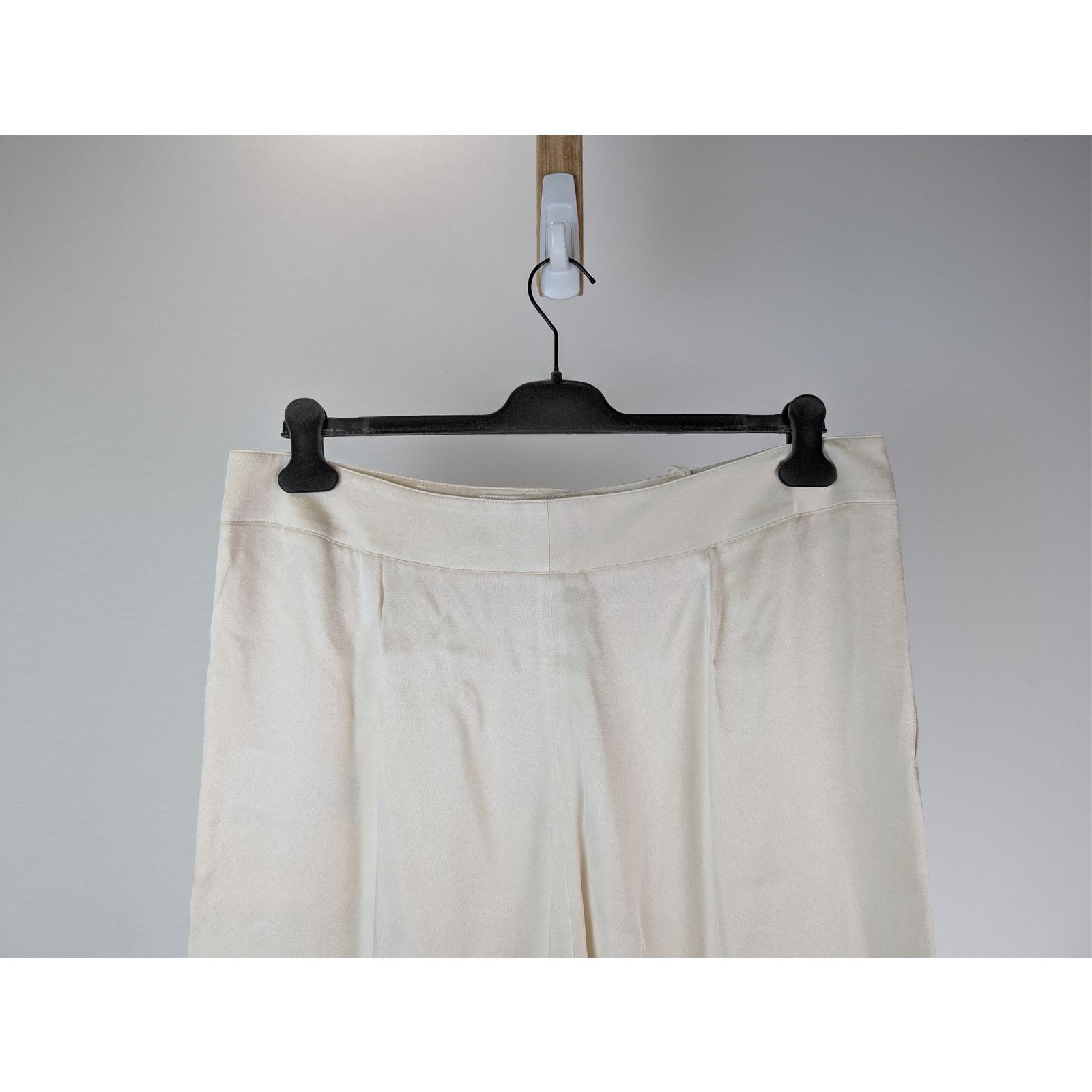 Saint Laurent Paris o1rshd1 Satin Crepe Pants in Craie Size US 38 / EU 54 - 11 Thumbnail