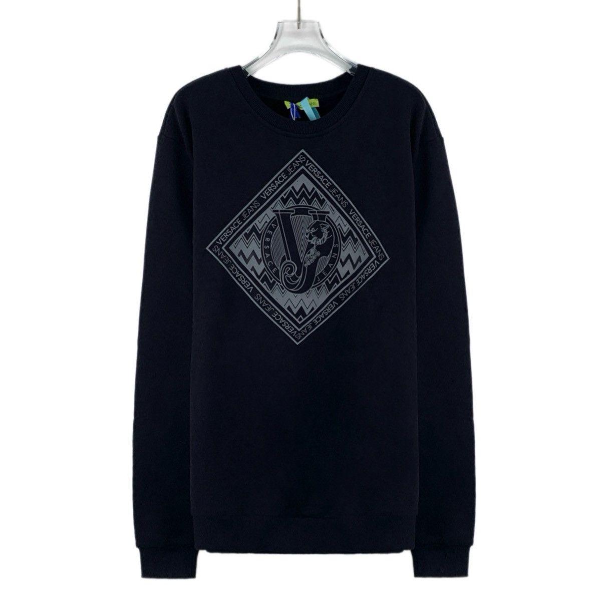Versace Versace Logo Letter Printed Long Sleeve Sweatshirt K26WX Size US L / EU 52-54 / 3 - 1 Thumbnail