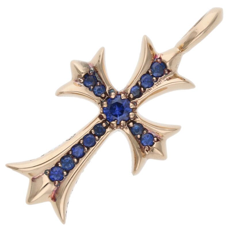 Chrome Hearts Chrome Hearts Baby Fat Cross Gold Blue