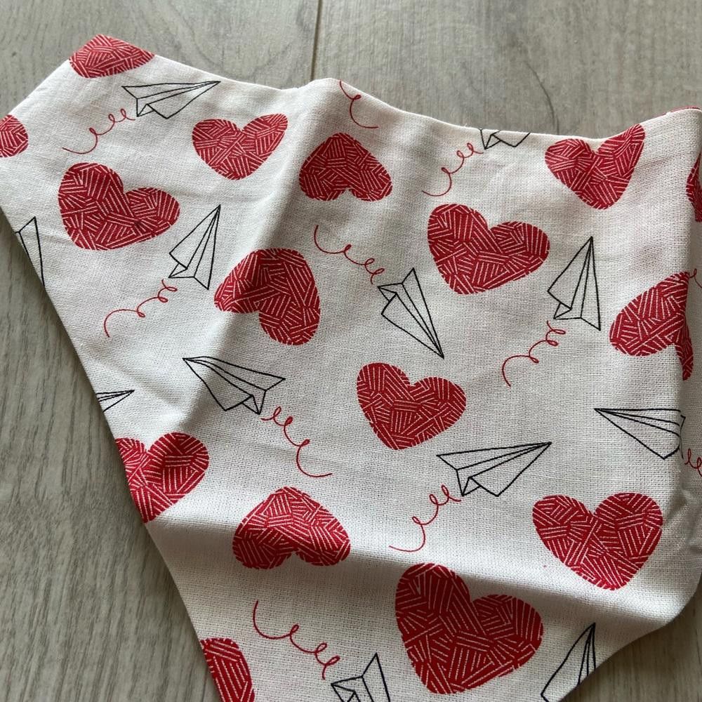 Designer Red Stripe and Letter Dog Bandana Size ONE SIZE - 2 Thumbnail