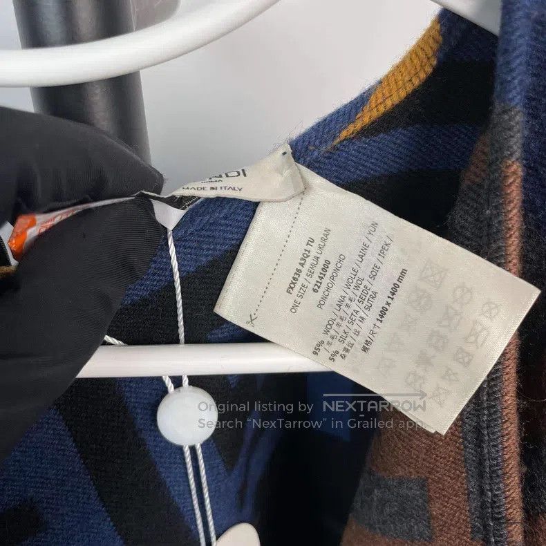 Fendi Fendi size 140＊140 Double-sided color-block cashmere scarf Size ONE SIZE - 4 Thumbnail