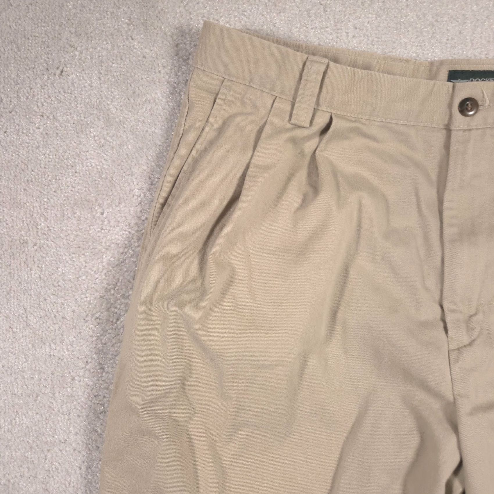 Dockers VINTAGE Dockers Recode Khakis Pants Mens 38x34 Beige Pleated Front Straight Leg Chino Size US 38 / EU 54 - 4 Thumbnail