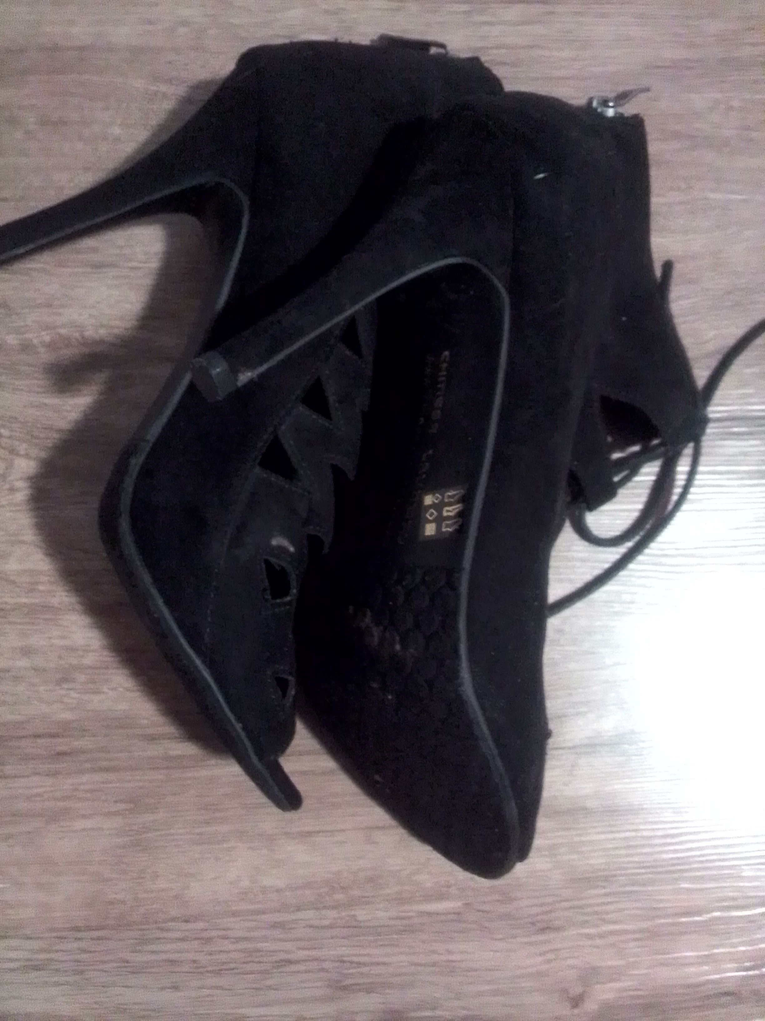 Chinese Laundry Elegant Chinese Laundry Black Open Toe Shoes with Lace Ups Size US 9.5 / IT 39.5 - 10 Thumbnail