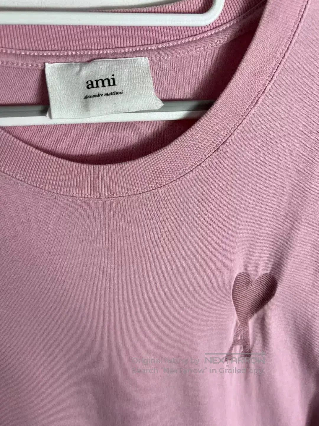 AMI Ami Pink Embroidered Short Sleeve. Size M / US 6-8 / IT 42-44 - 2 Thumbnail