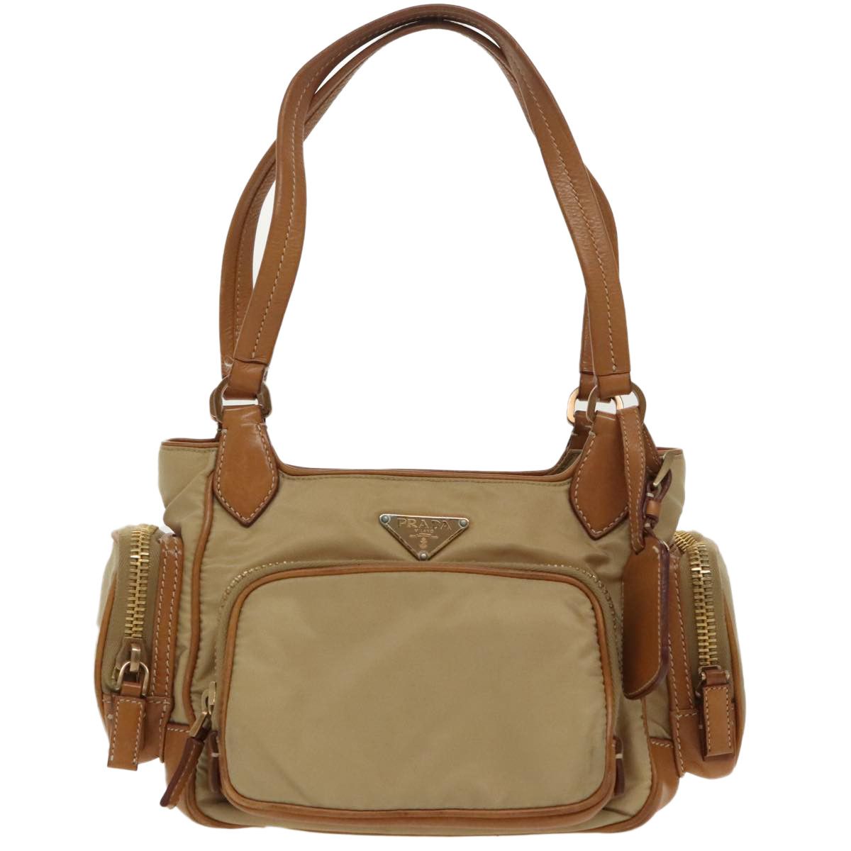 Prada Beige Synthetic Handbag (Pre-Owned) Size ONE SIZE - 1 Thumbnail