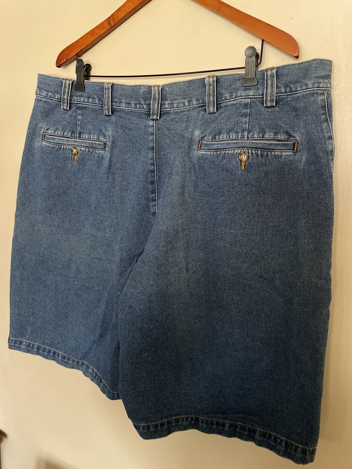 Jean × St. Johns Bay × Vintage Vintage Blue Jean Denim shorts Jorts Classic cotton waist 44 Size US 44 / EU 60 - 9 Thumbnail