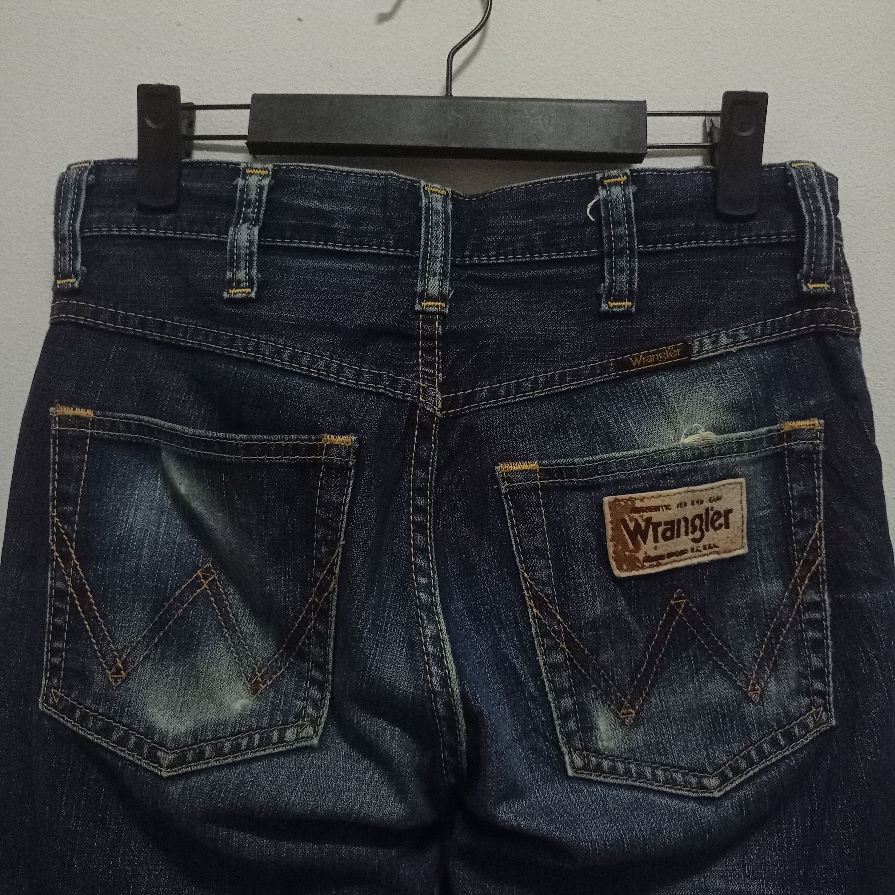 Vintage Wrangler Indigo Mud Wash Distressed Jeans 29x29