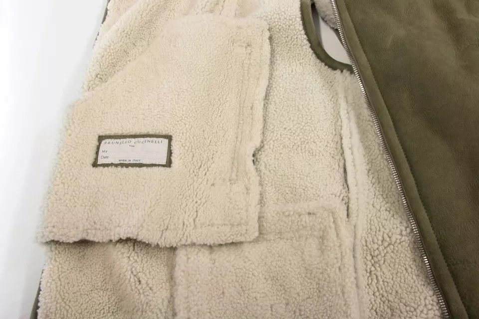 Brunello Cucinelli o1w1db10924 Fur Vest in Brown Size 44R - 8 Thumbnail