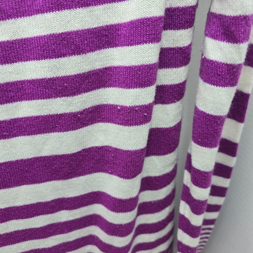 Bonobos Women's BONGO Purple White Striped Crew Neck Sweater XL Size XL / US 12-14 / IT 48-50 - 4 Thumbnail