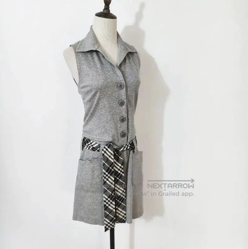 Burberry Burberry Summer Gray Cotton Blend Dress. Size M / US 6-8 / IT 42-44 - 3 Thumbnail
