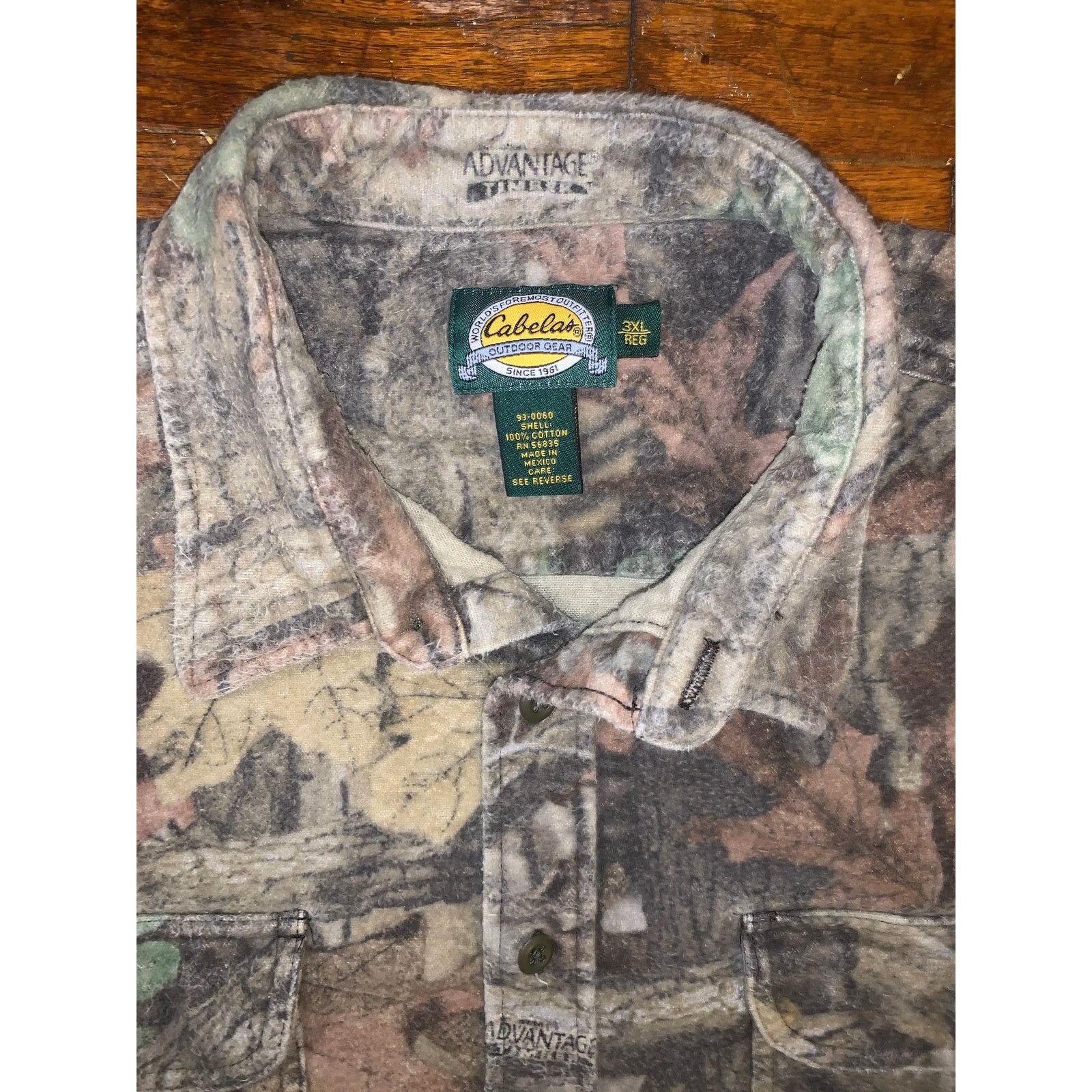Cabelas Cabela's Realtree Camo Button Up Shirt 3XL Hunting Size US XXL / EU 58 / 5 - 2 Thumbnail