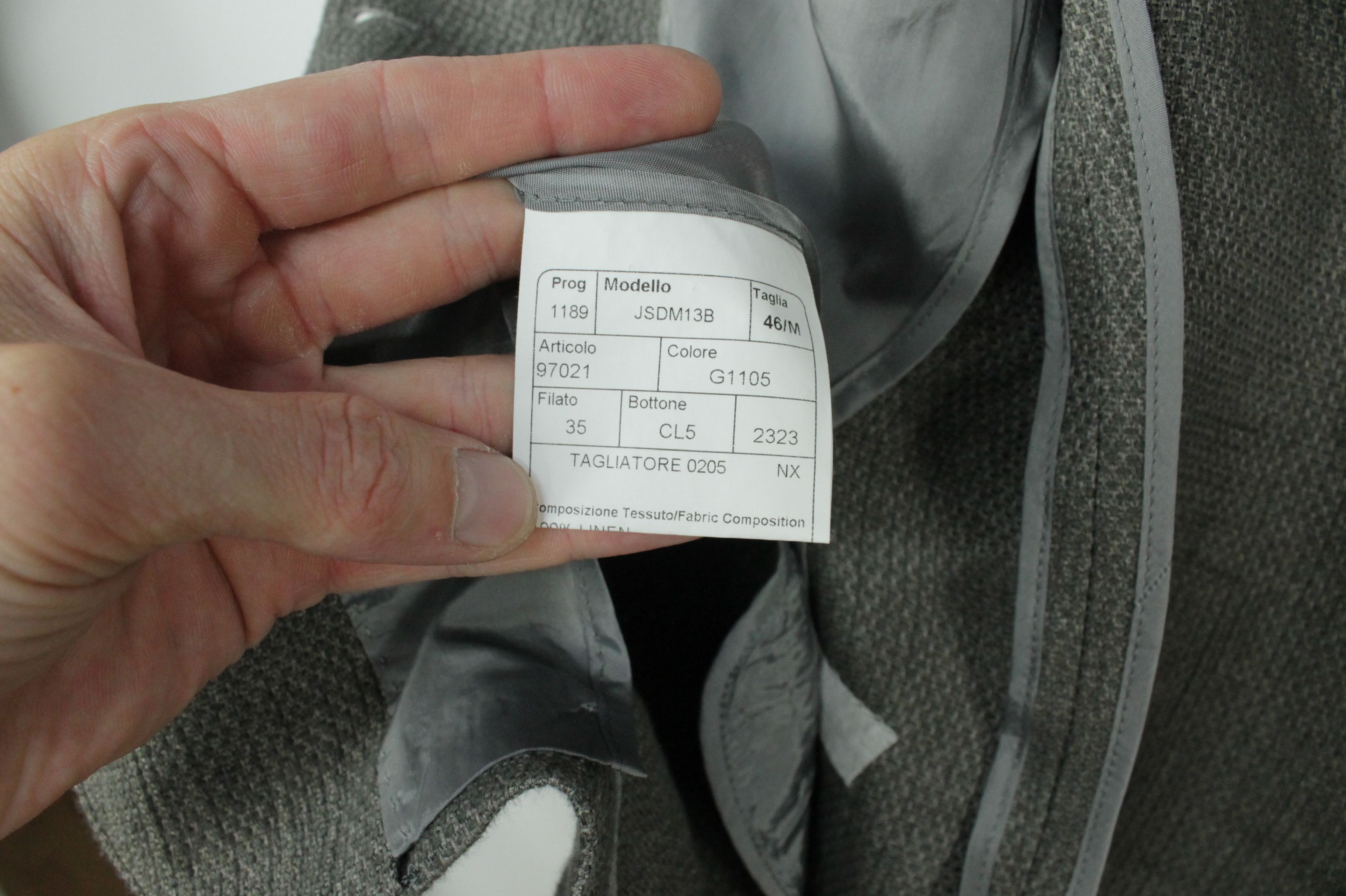 Tagliatore Tagliatore Women's Gray Linen Slim Fit Blazer Jacket Size M / US 6-8 / IT 42-44 - 9 Thumbnail