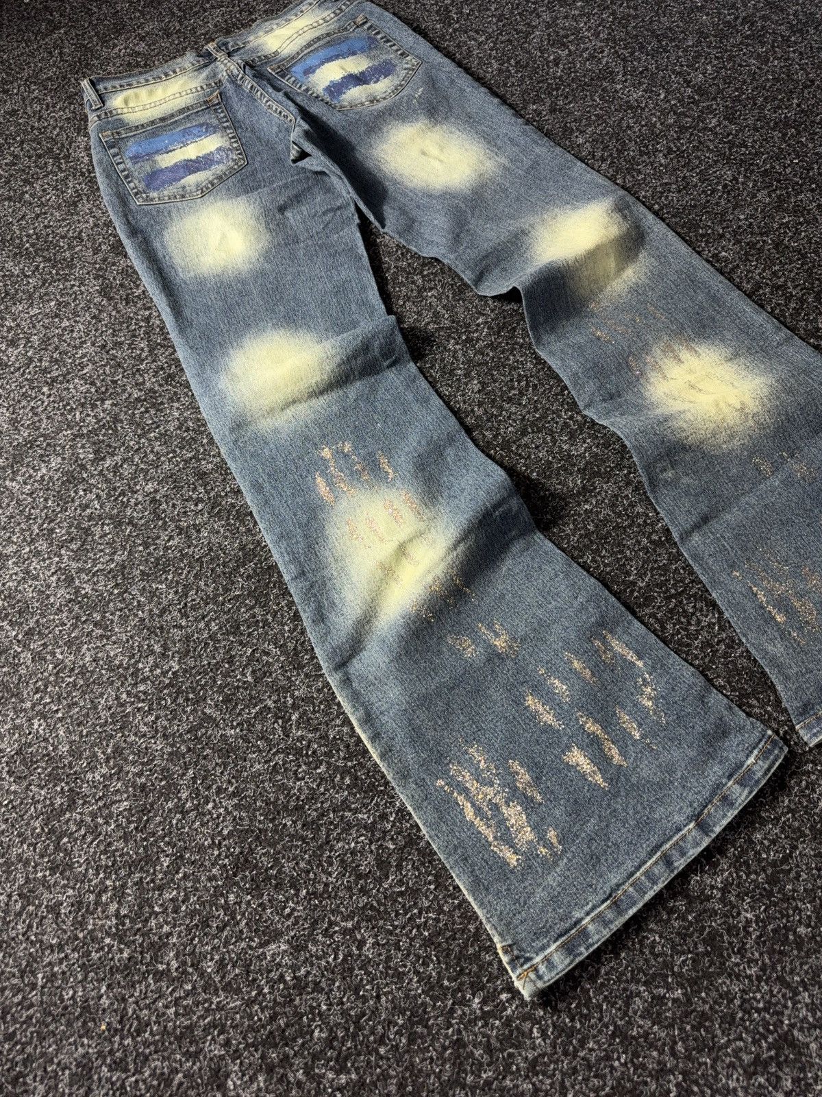If Six Was Nine × Japanese Brand × Le Grande Bleu (L.G.B.) Vintage 2000s Japanese style Y2K Denim Faded Flared Pants Size 28" / US 6 / IT 42 - 10 Thumbnail